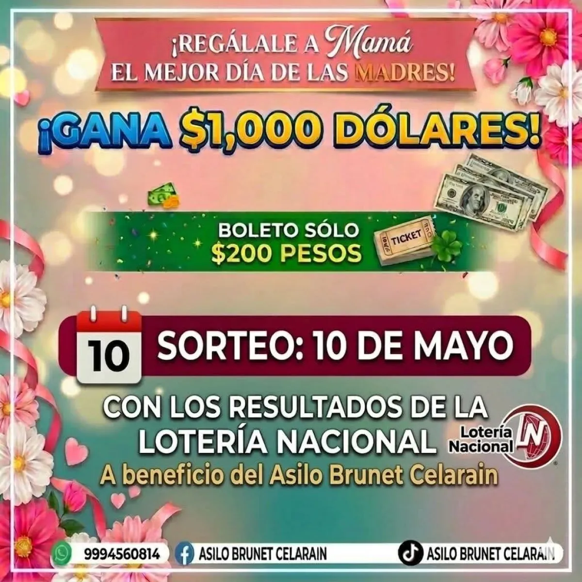 El sorteo es a beneficio de 140 adultos mayores  del Asilo