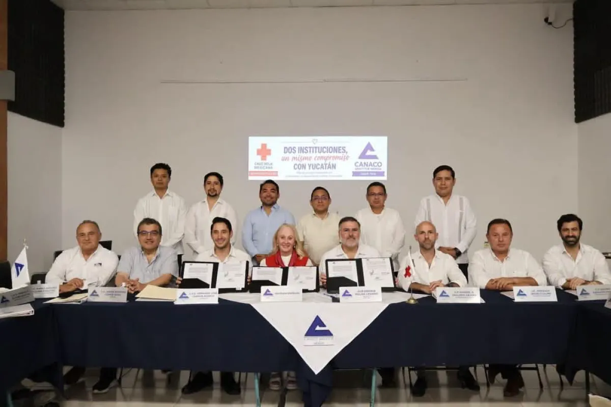 CANACO SERVYTUR Mérida y Cruz Roja Mexicana firman convenio de colaboración 