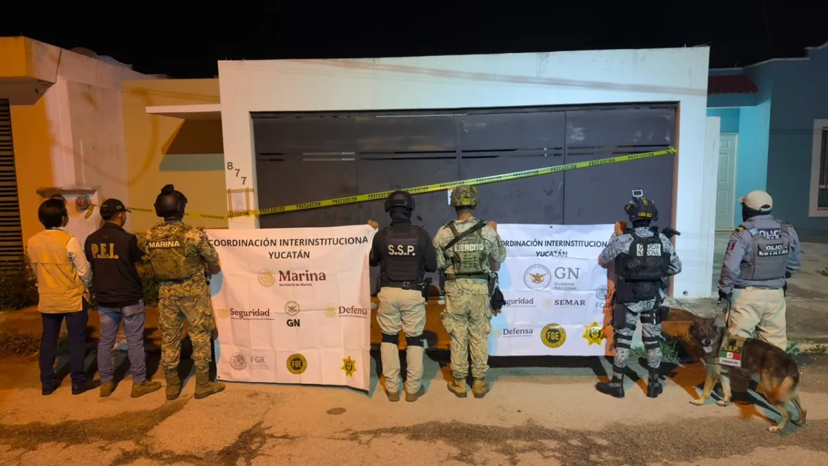 Aseguran droga tras cateos realizados en Yucatán